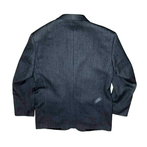 PRONTO UOMO LAMBS WOOL SPORT COAT SZ 40S BLACK LINED STRUCTURED 100% WOOL MENS - Picture 7 of 7